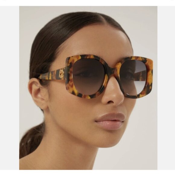 NEW Gucci Havana Sunglasses 53mm 100% Authentic main image 4